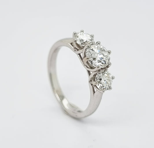 3 Stone Lab-Diamond Ring