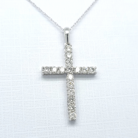 Diamond Cross necklace - Sanders Jewellers NZ