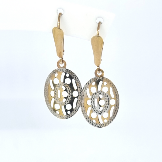 Patterned Drop Earrings - Sanders Jewellers NZ