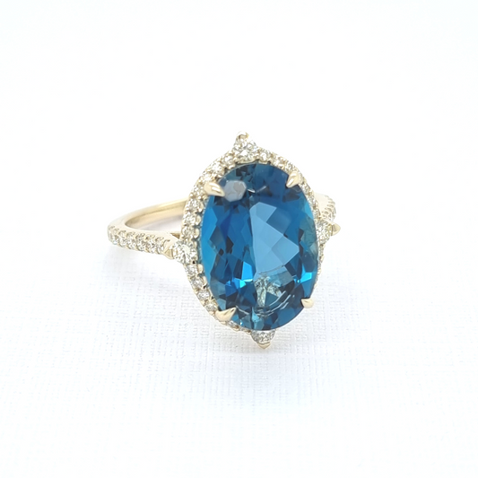 London Blue Topaz Ring - Sanders Jewellers NZ
