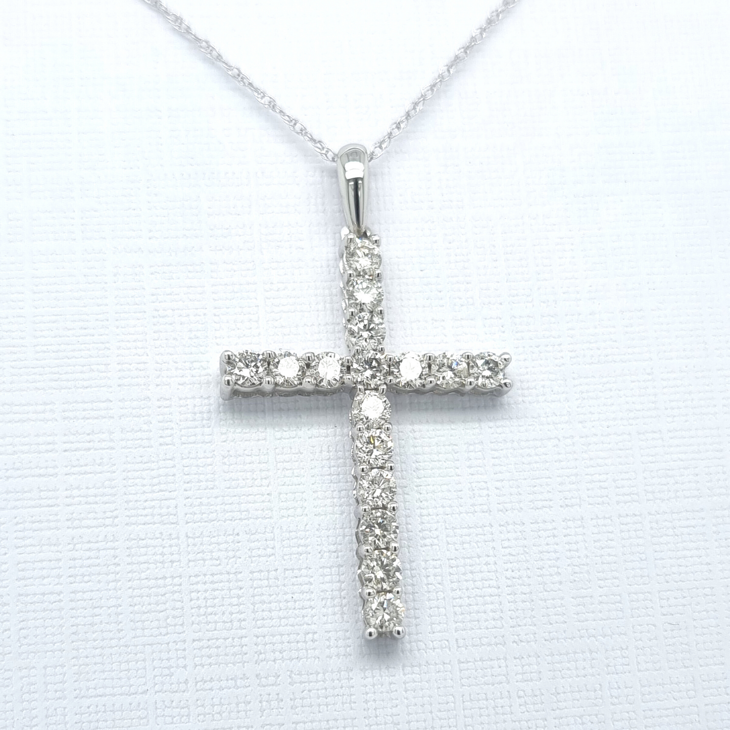 Diamond Cross necklace - Sanders Jewellers NZ