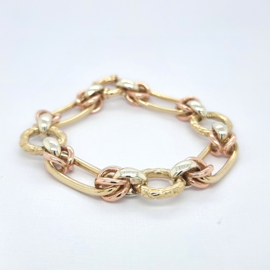 3 Tone Gold Bracelet - Sanders Jewellers NZ